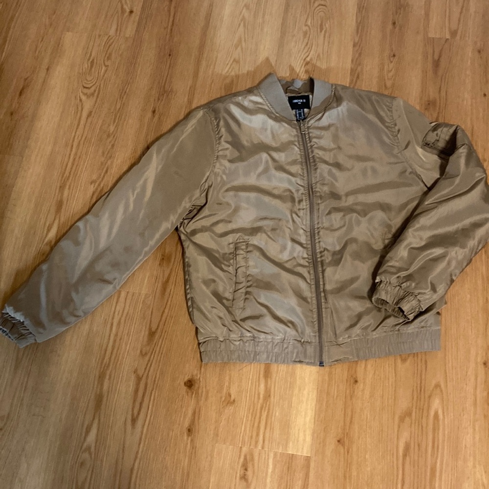 Gold Forever 21 Bomber Jacket